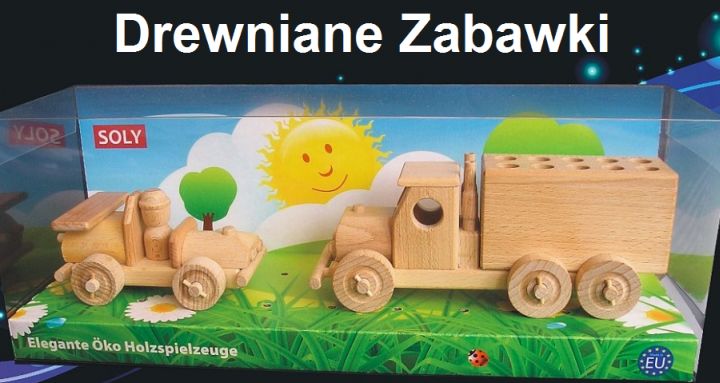 Drewniane zabawki Autko i ciężarówka