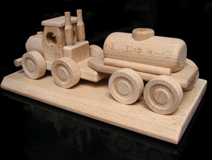 Samochód cysterna Ciężarówka prezent Drewniane zabawki