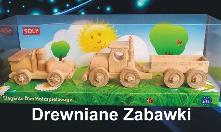 Drewniane zabawki Autko i tir ciężarówka