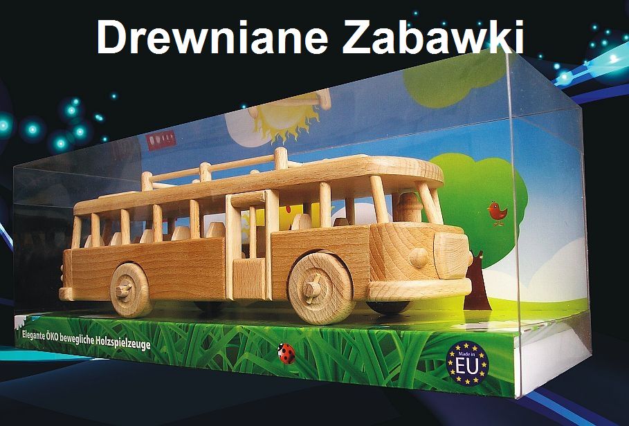 Autobus naturalne drewniane zabawki