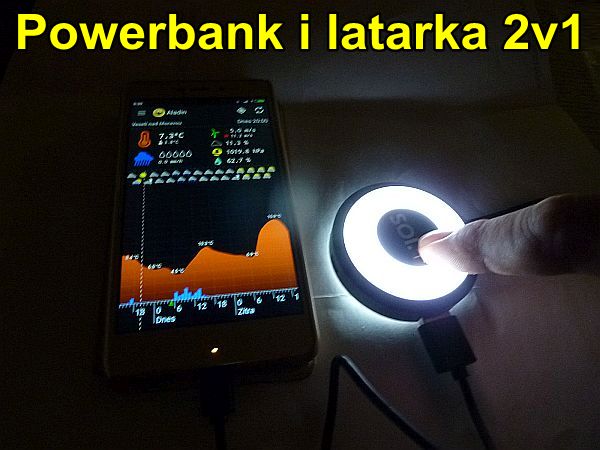 Powerbank i latarka prezenty dla pań do torby