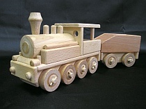 Drewniane zabawki lokomotywy