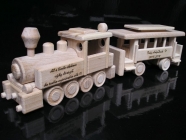 Lokomotywa i wagon pasażerski, zabawka