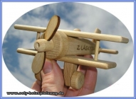 Drewniany samolot, zabawka