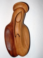 Madonna z halo, rzeźba drewna 