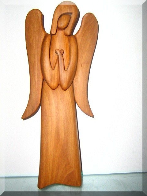  Anioł Stróż, drewniana statua 