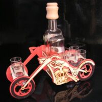 MOTOCYKL CHOPPER z butelką – prezent dla motocyklisty