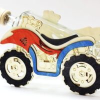 CZTEROKOŁOWIEC zestaw z butelką i kieliszkami – prezent dla fana off-roadu
