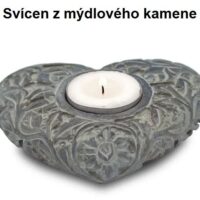 Świecznik serce z kamienia mydlanego naturalna dekoracja