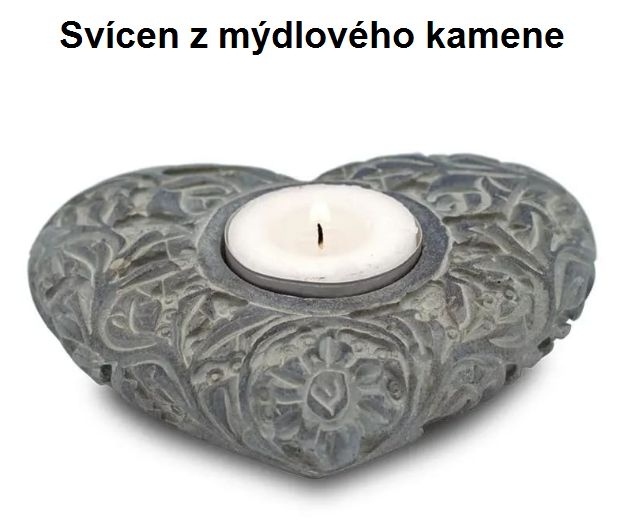 Świecznik serce z kamienia mydlanego naturalna dekoracja