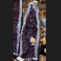 GEODA AMETYSTOWA z kalcytem naturalna 62 cm Brazylia